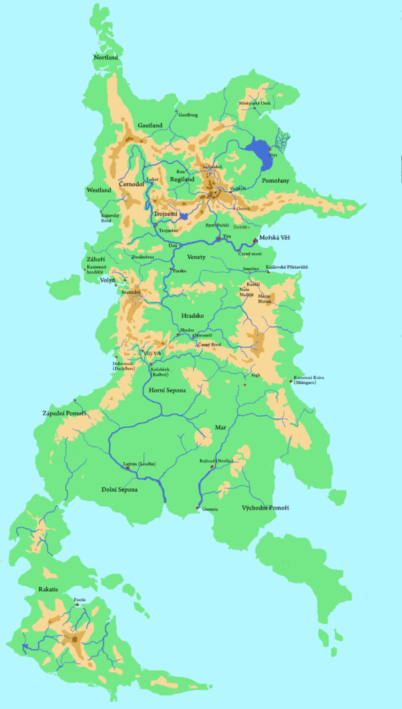 mapa ostrova Sílor